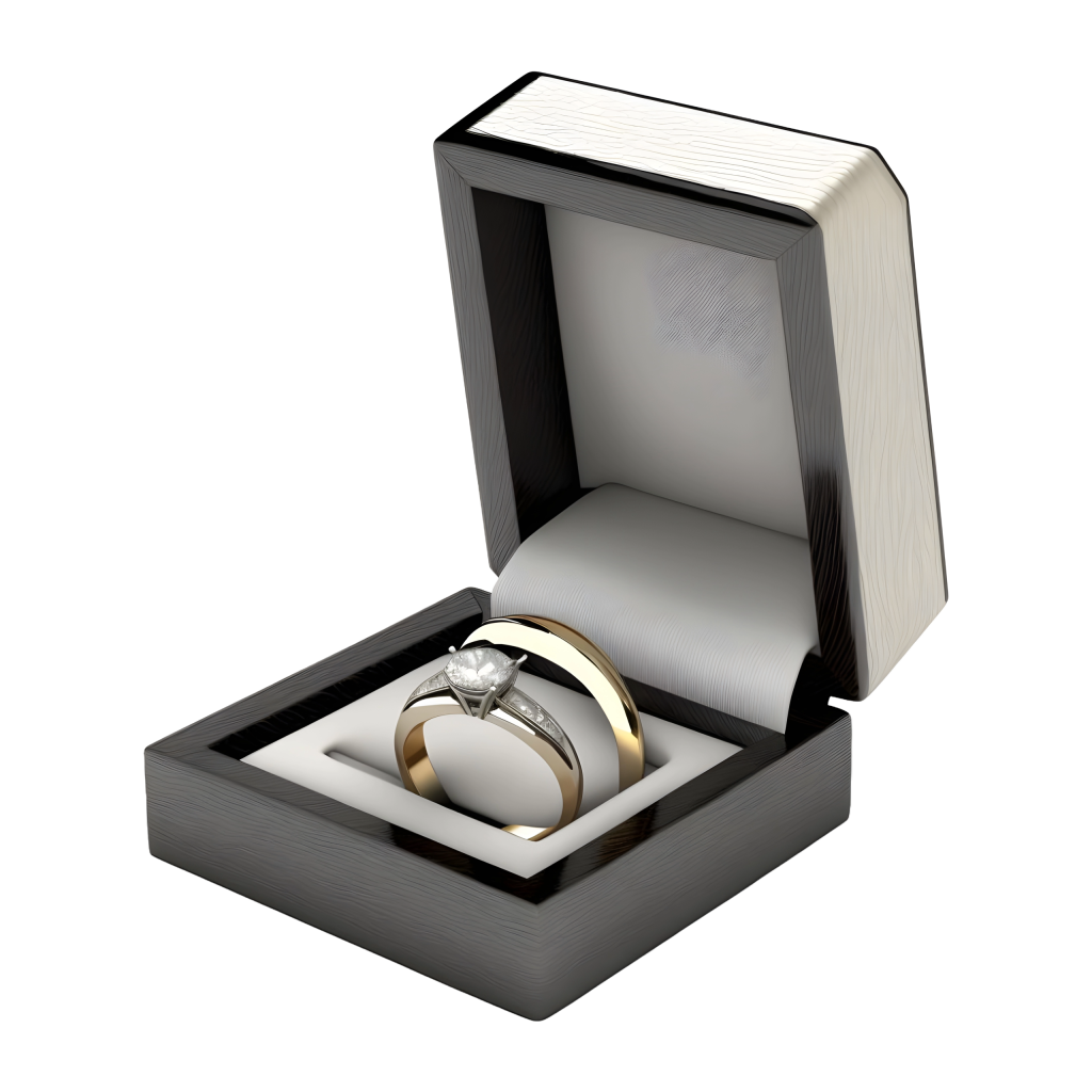 wedding ring on law book